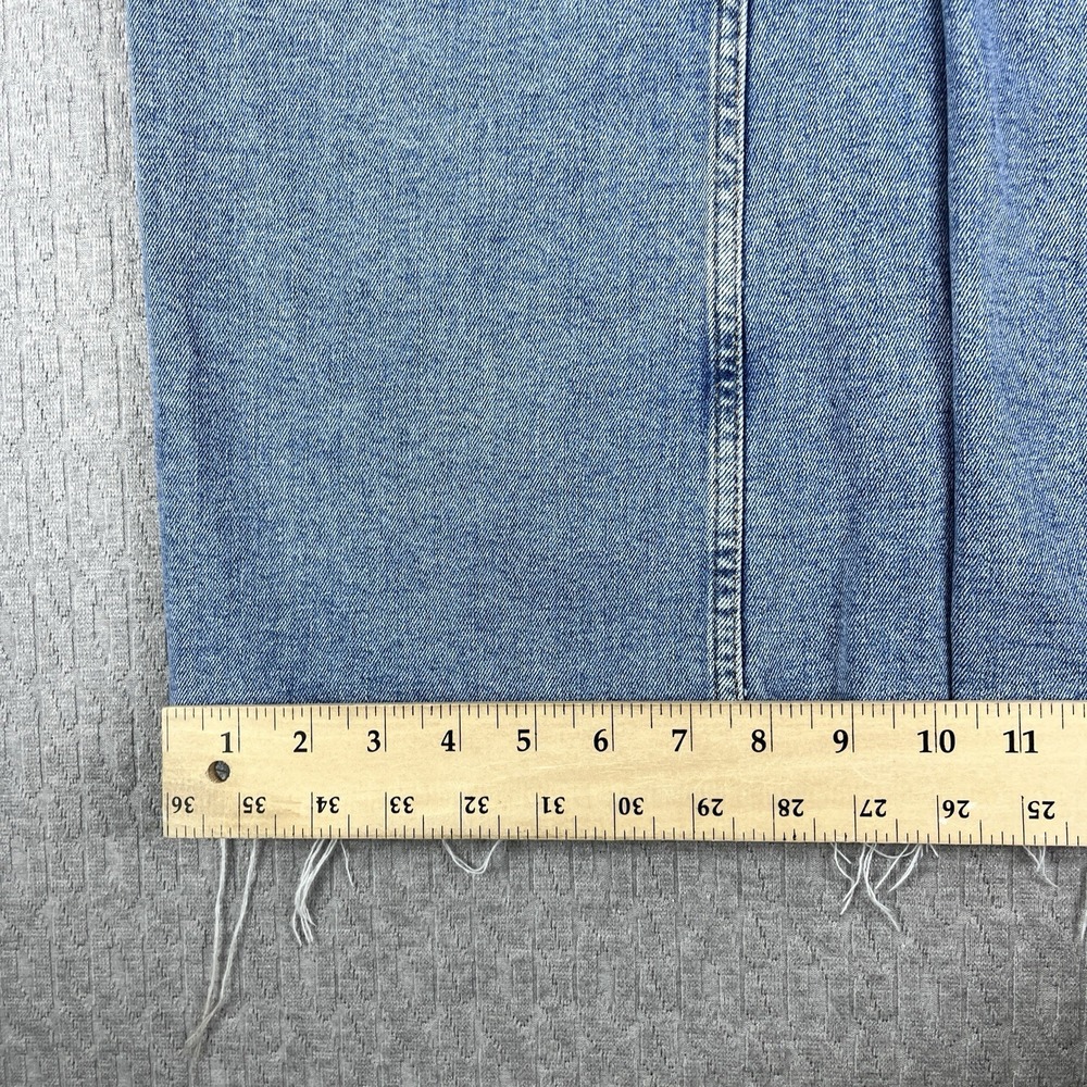 Zara Y2K 90s baggy Wide Leg High-Rise‎ Jeans Women 6/26X30 light wash Raw Hem - Picture 5 of 12